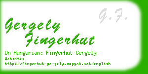 gergely fingerhut business card